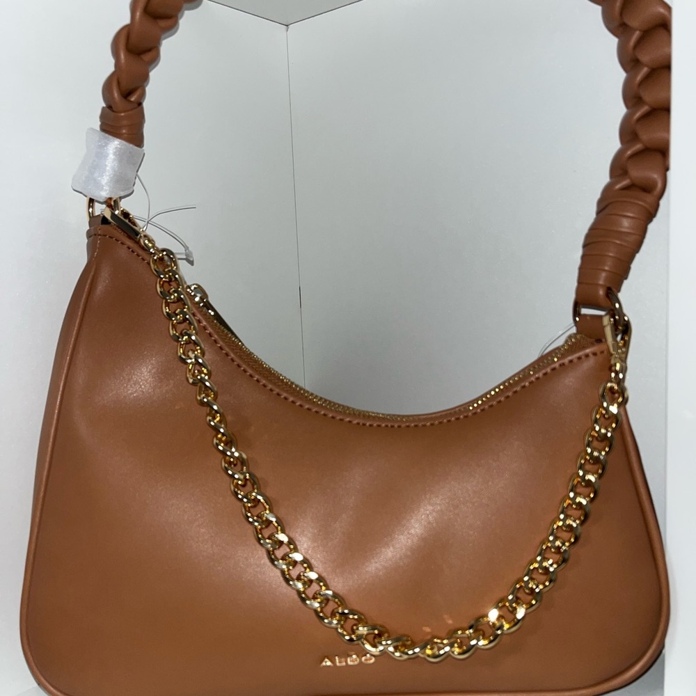 Aldo Brown and Gold Chic Shoulder Bag